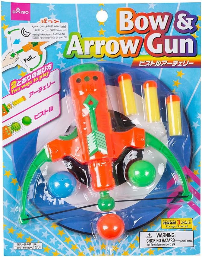 Daiso Bow and Arrow Gun - Orange